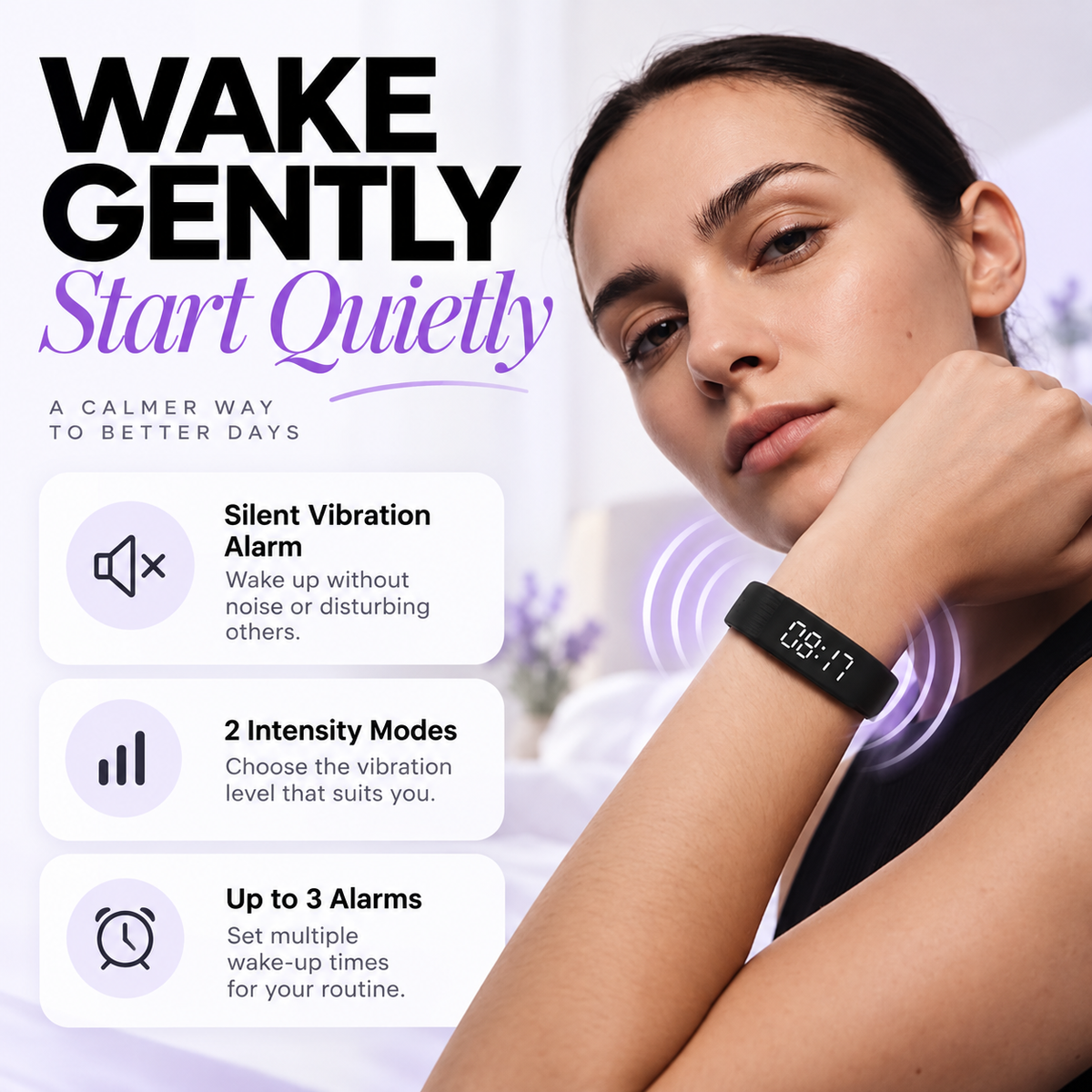Vibrating Alarm Reminder Watch